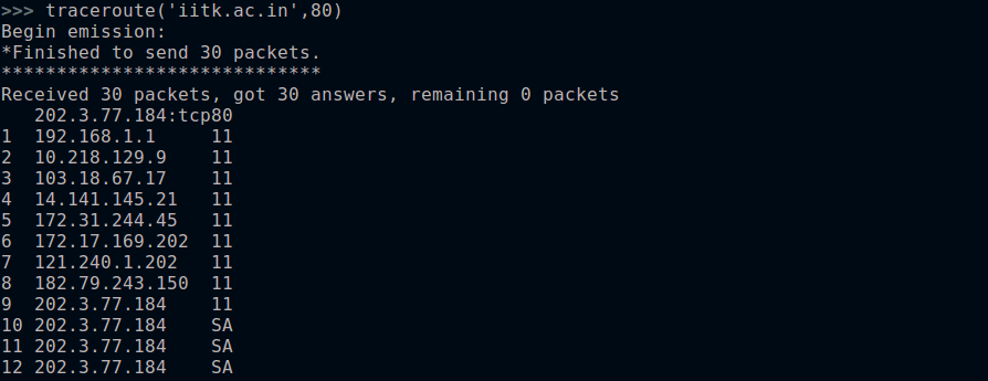 Traceroute - The Art of Packet Crafting with Scapy!